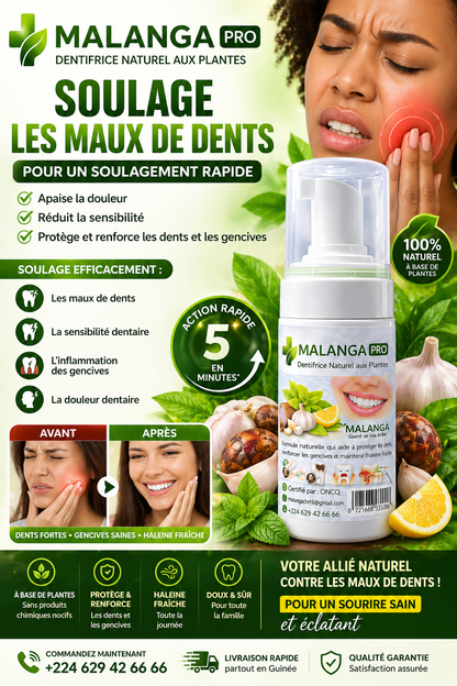MALANGA dentifrice naturel aux plante, soin naturel pour votre sourire