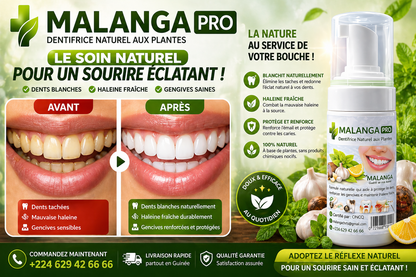 MALANGA dentifrice naturel aux plante, soin naturel pour votre sourire